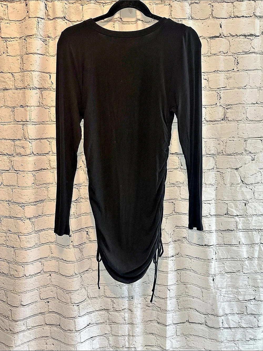 BB Dakota Women's Ruched Mini Dress in Black Like New